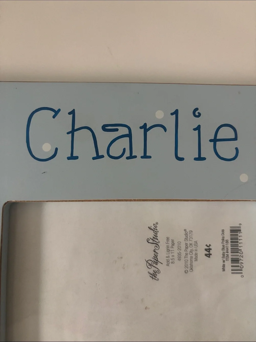 Personalized Kids Sports Photo Frame - Charlie - Light Blue